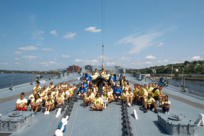 Students helped restore the U.S.S. Battleship.