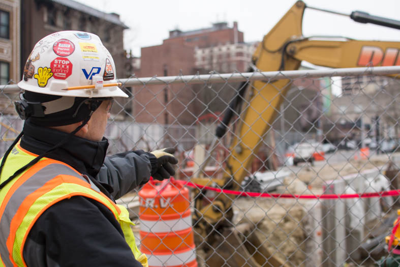 Dave Cameron on-site in downtown Providence.