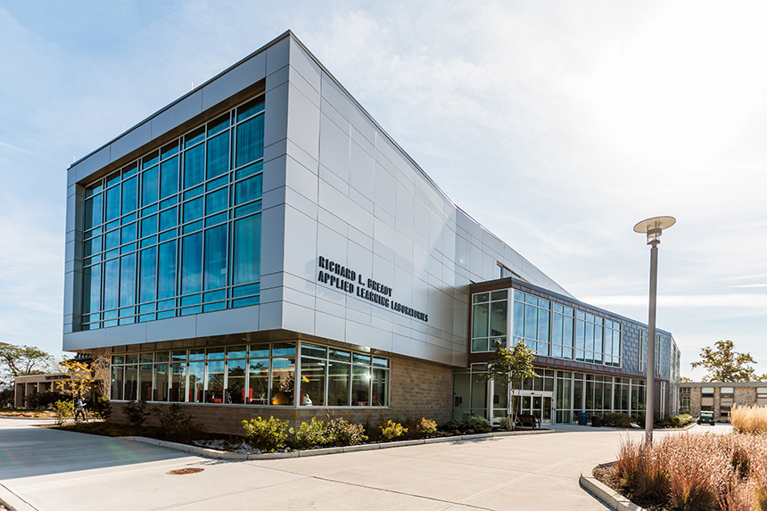 An exterior shot of the SECCM Labs building 