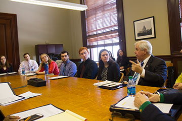 Students advocate for policy change to state legislators.