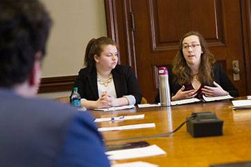 Students advocate for policy change to state legislators.