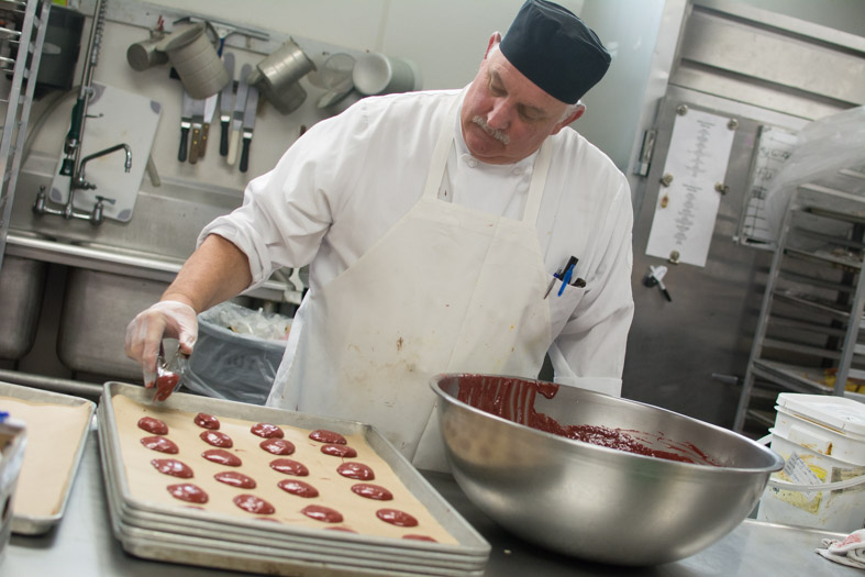 Chef making whoopie pies