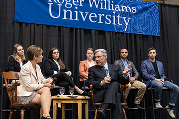 Senator Whitehouse at lecture.