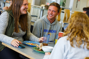 students at dining table