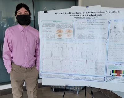 Student presents poster at Student Academic Showcase and Honors event