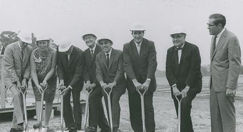 circa 1965, groundbreaking ceremony for the Bristol campus