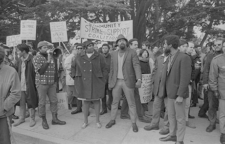 Historic image of student-led protest.