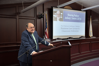 Santoro classroom dedication