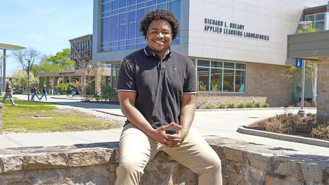 Senior Engineering major Romuald Cadet.