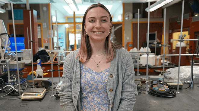 Jules Gerstner in a Chemistry lab