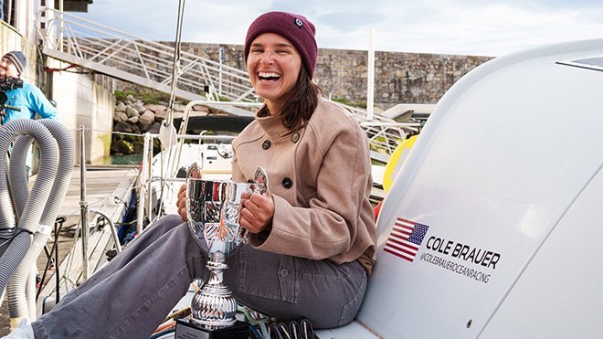 Cole Brauer with her second-place trophy 