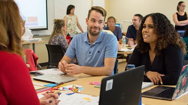 Providence area teachers participate in an English-as-a-Second Language training program.