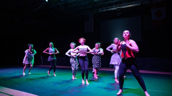 Dancers perform at celebration.