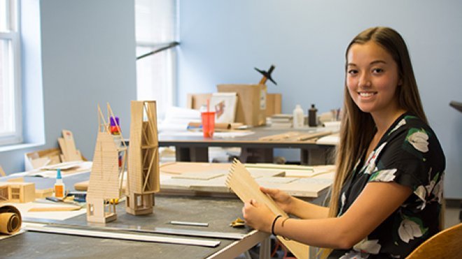 Gabby P. in Boston studio space