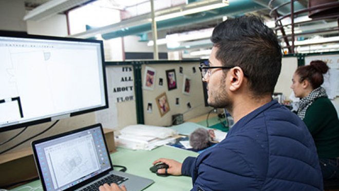 Students at a computer