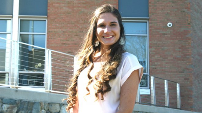 Portrait of student on campus