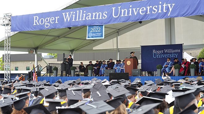 Students graduating at Commencement 2022