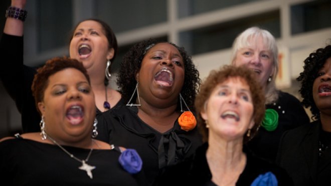 Gospel choir performs