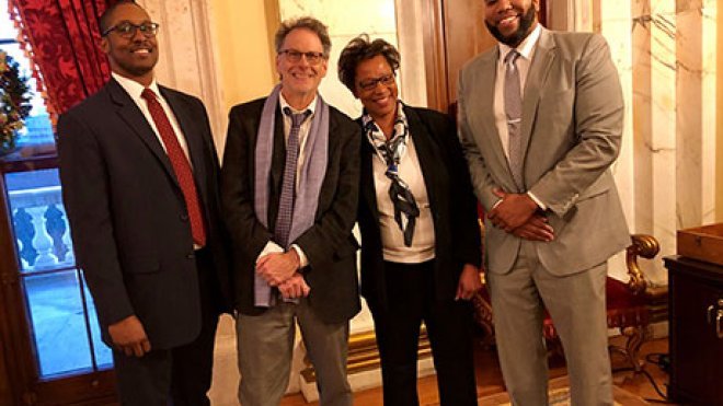 Judicial appointees pose with Dean Yelnosky