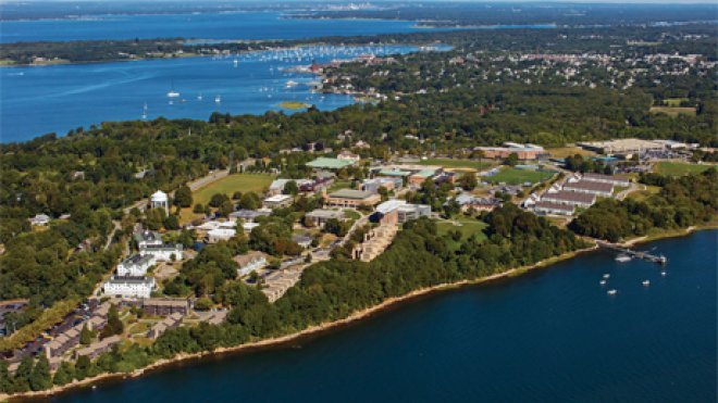 Aerial view of campus