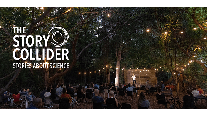 Crowd at story collider event