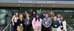 Students at senior thesis presentations
