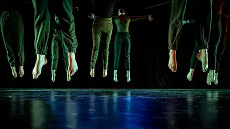 Students jumping