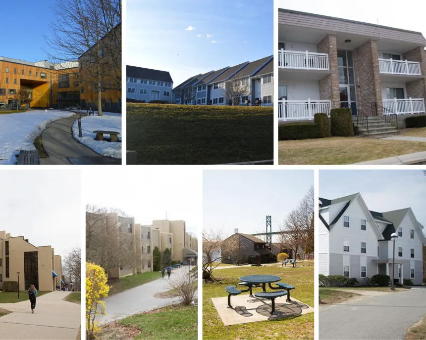 This is a collage of our Residence Hall