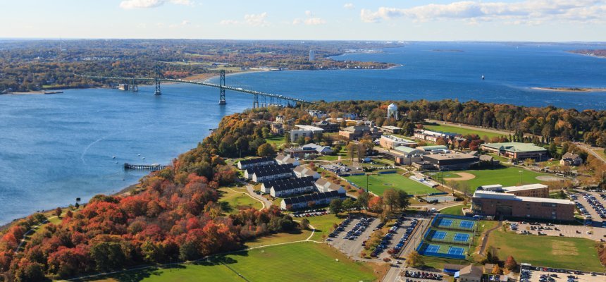 Aerial photo of the RWU campus