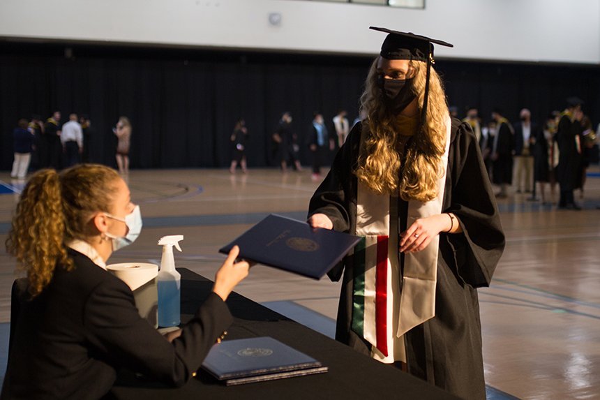 image of members of the Class of 2020 at RWU today for their Commencement Celebration and first-year Reunion