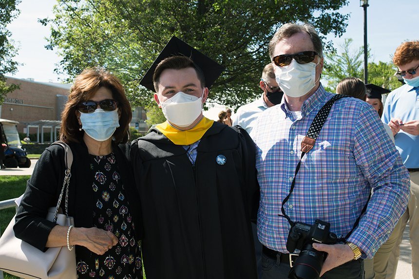 image of members of the Class of 2020 at RWU today for their Commencement Celebration and first-year Reunion