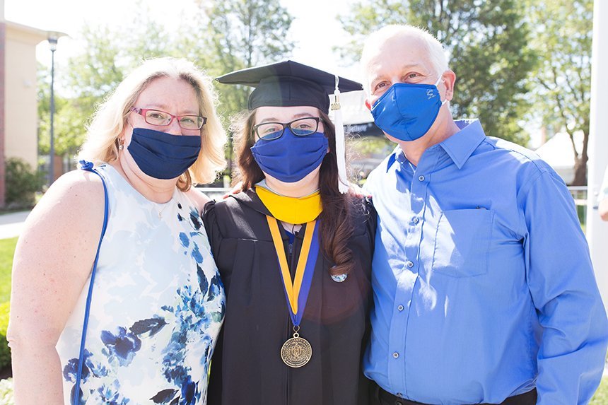 image of members of the Class of 2020 at RWU today for their Commencement Celebration and first-year Reunion