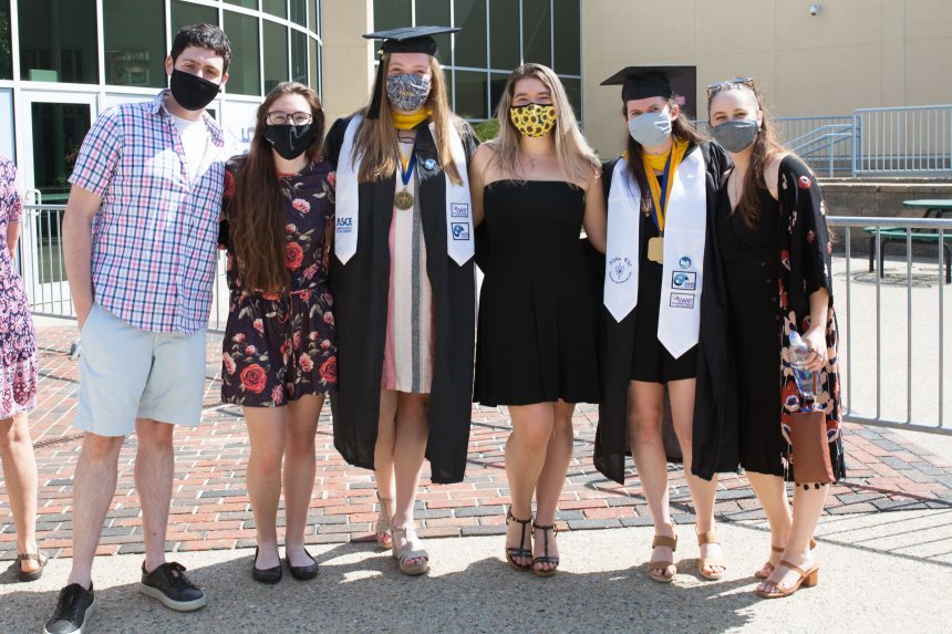 image of members of the Class of 2020 at RWU today for their Commencement Celebration and first-year Reunion