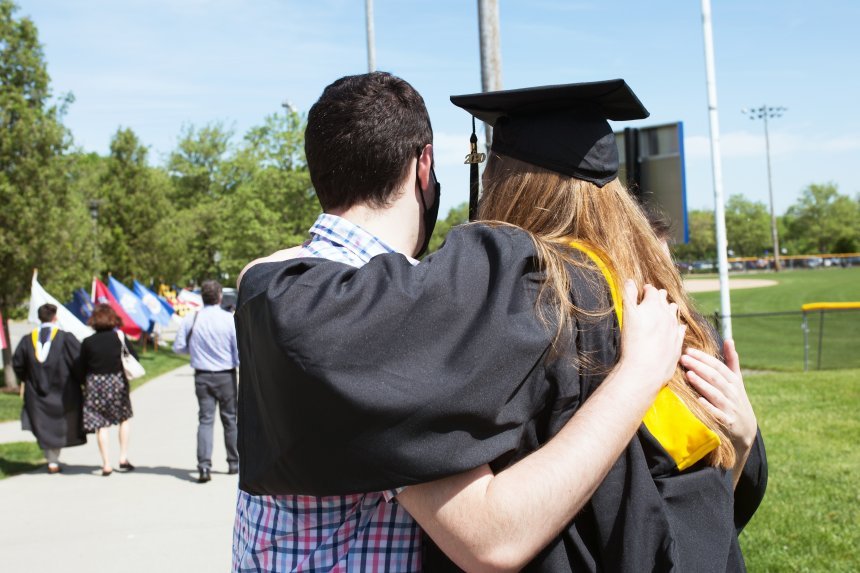 image of members of the Class of 2020 at RWU today for their Commencement Celebration and first-year Reunion