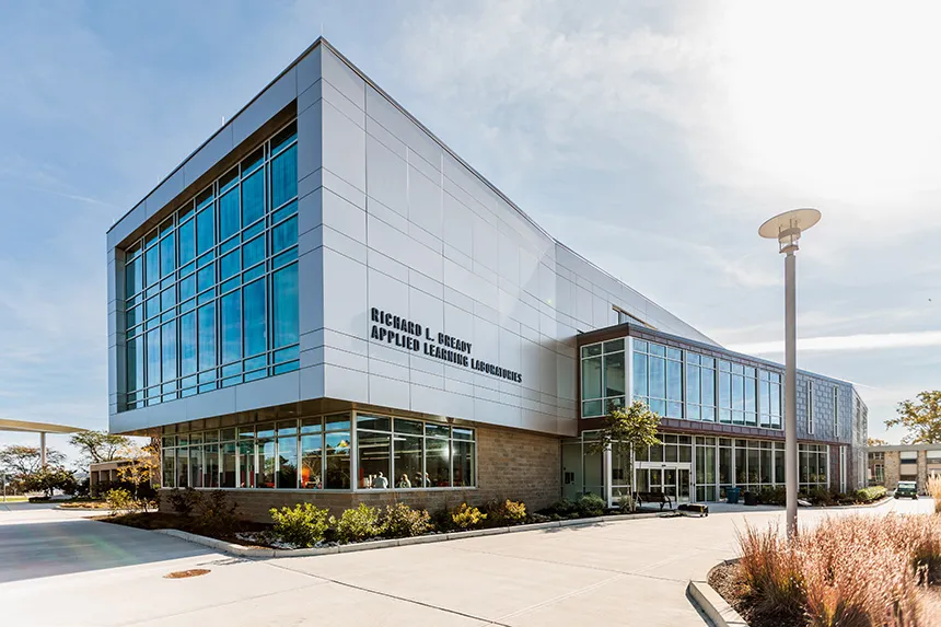 An exterior shot of the SECCM Labs building 