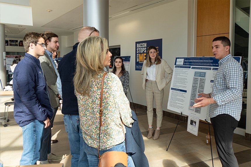 A student presenting at SASH 