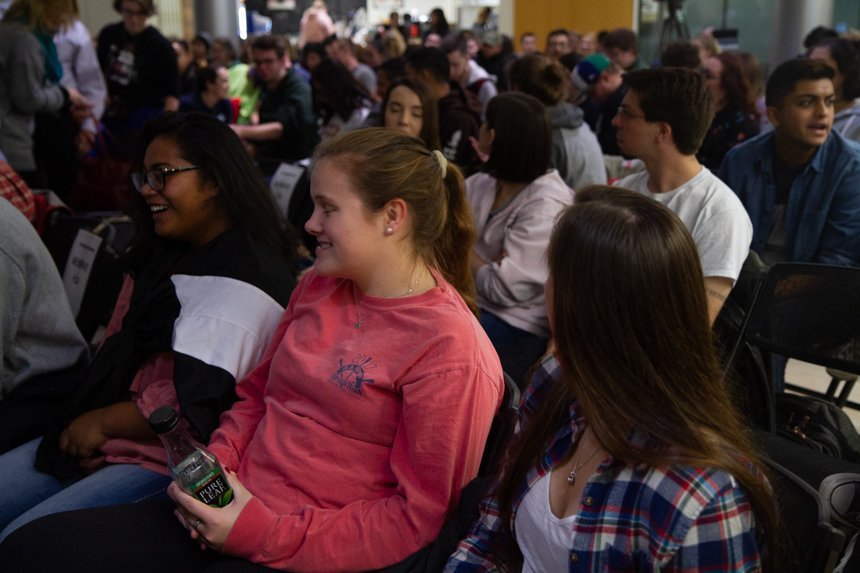 Poetry Slam audience.