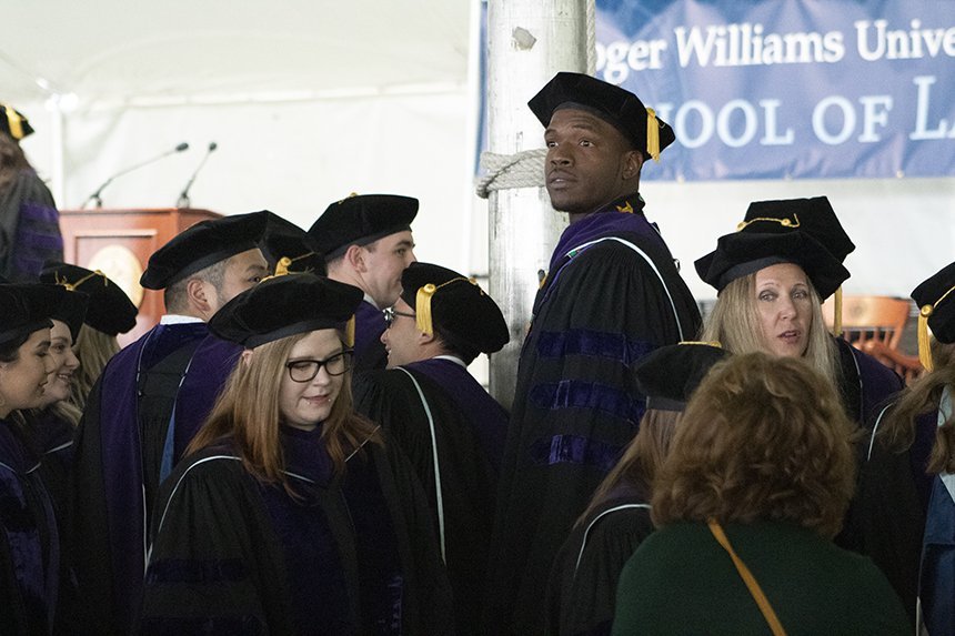 image of members of RWU Law Class of 2019 at Commencement