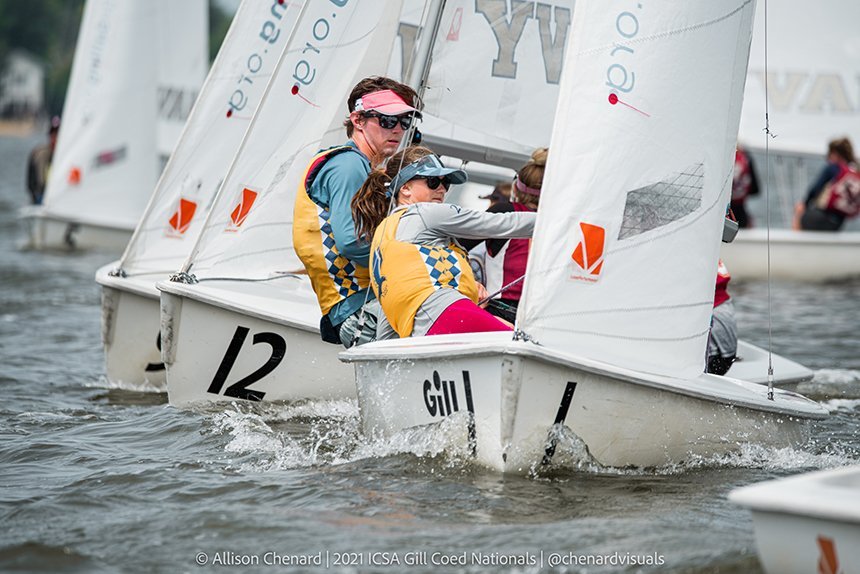 Aiden Hoogland and Molly Matthews sailing