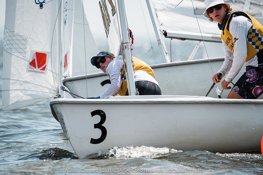 Emily Gildea and Cameron Wood sailing 