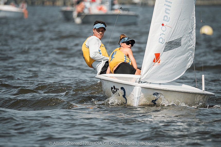 Spencer Cartwright and Rachel Holick Sailing