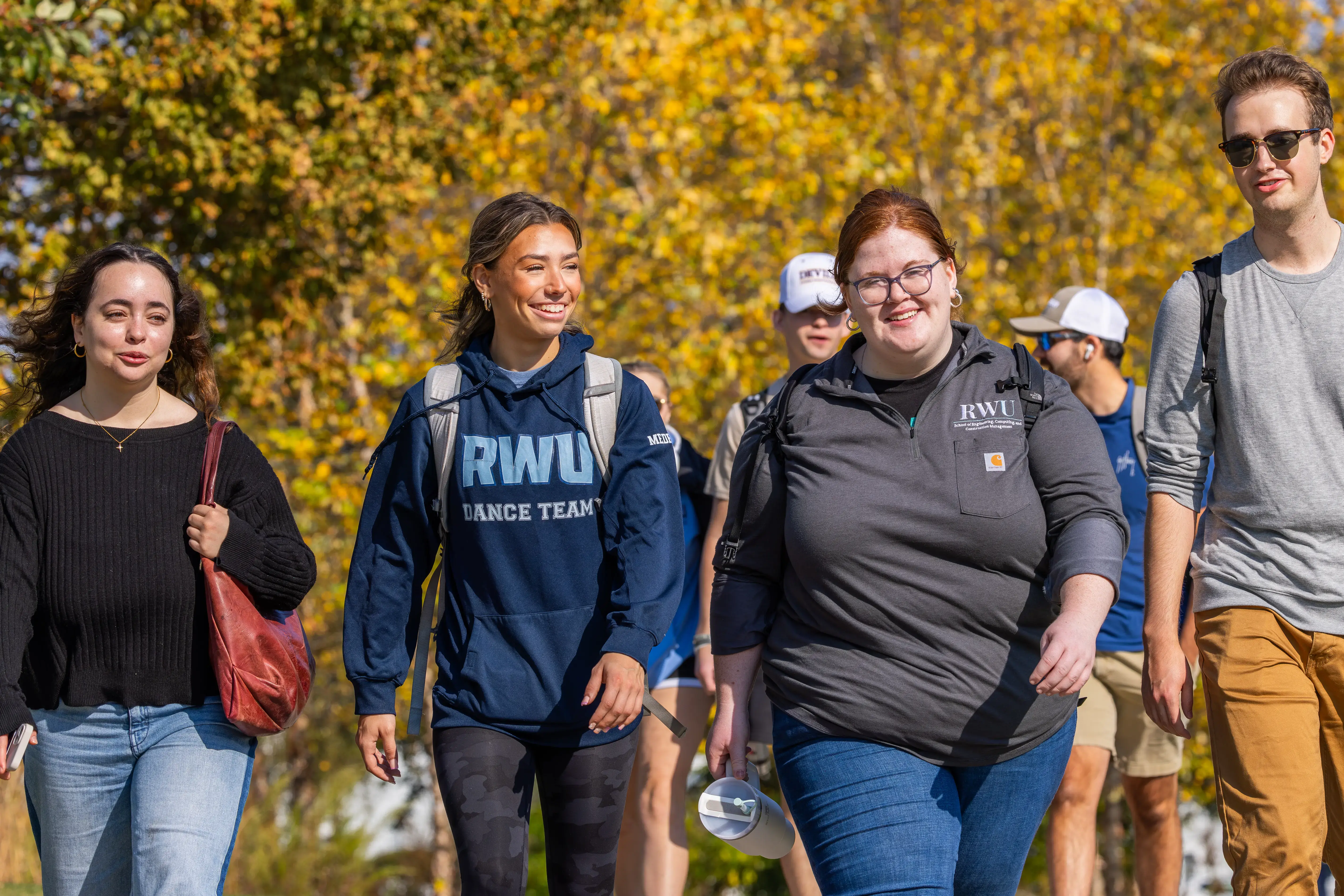Students walking on campus